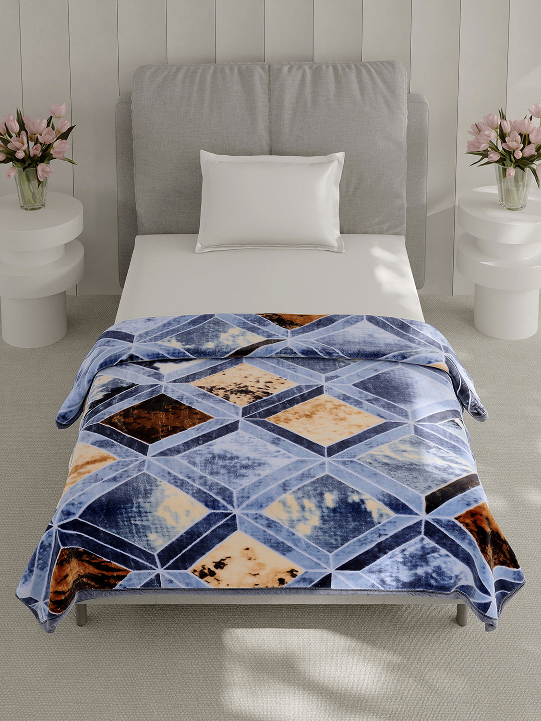 Printed Single Bed 1 Ply, 625 GSM Blanket for Heavy Winter - (Impact Pvc)