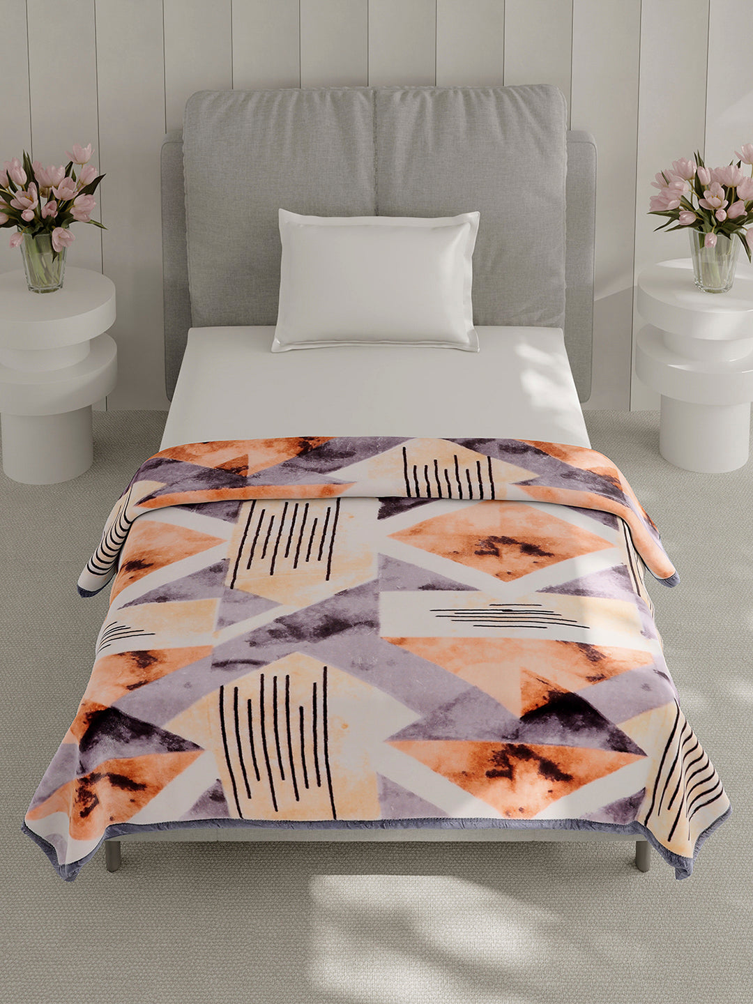 Printed Single Bed 1 Ply, 625 GSM Blanket for Heavy Winter - (Impact Pvc)