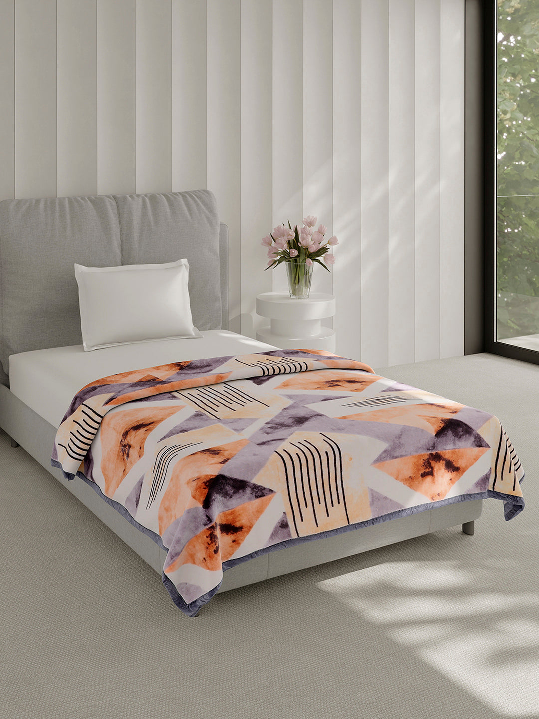 Printed Single Bed 1 Ply, 625 GSM Blanket for Heavy Winter - (Impact Pvc)