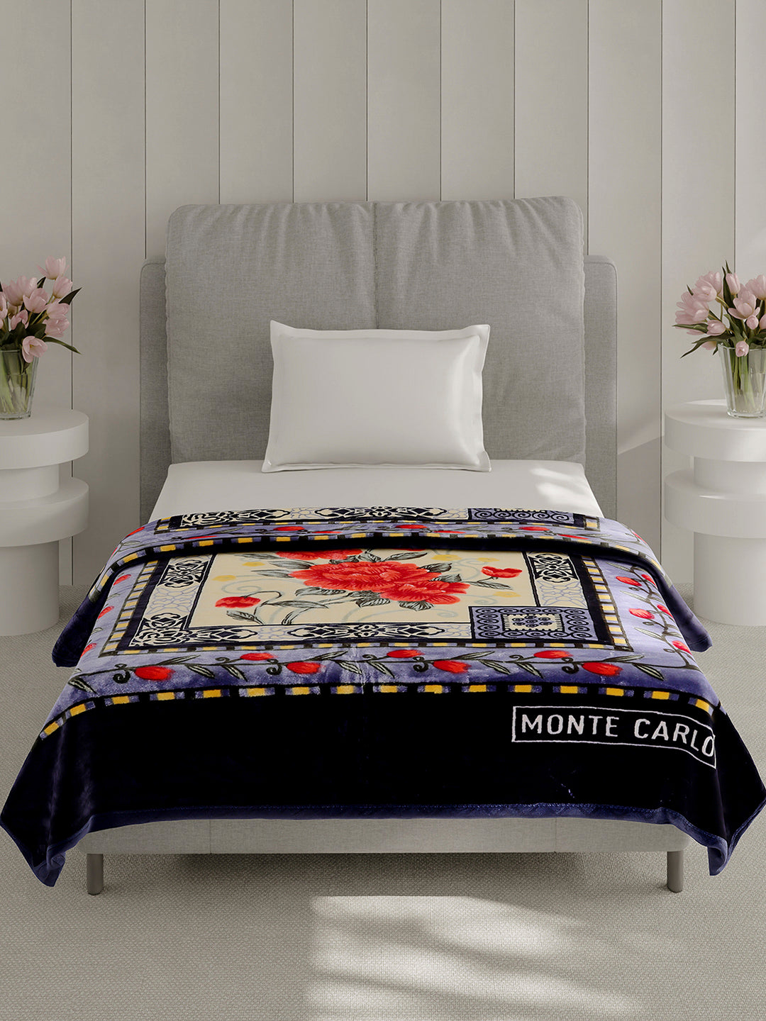 Printed Single Bed 1 Ply, 625 GSM Super Soft Mink Blanket for Mild Winter - (Impact Plus)