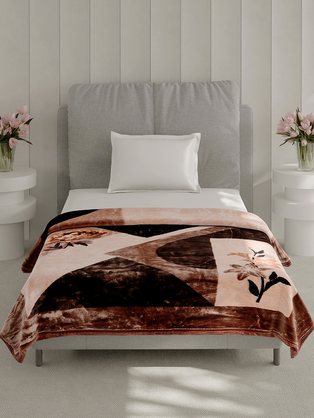 Printed Single Bed 2 Ply, 895 GSM Blanket for Heavy Winter - (Lavish Pvc)