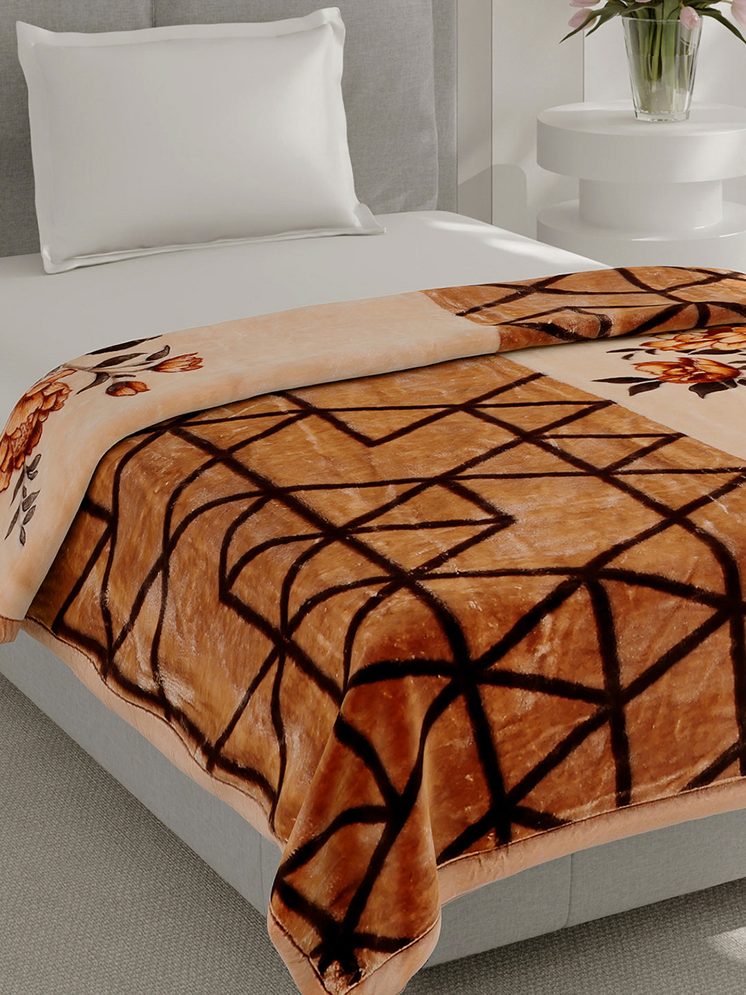 Printed Single Bed 2 Ply, 895 GSM Blanket for Heavy Winter - (Lavish Pvc)