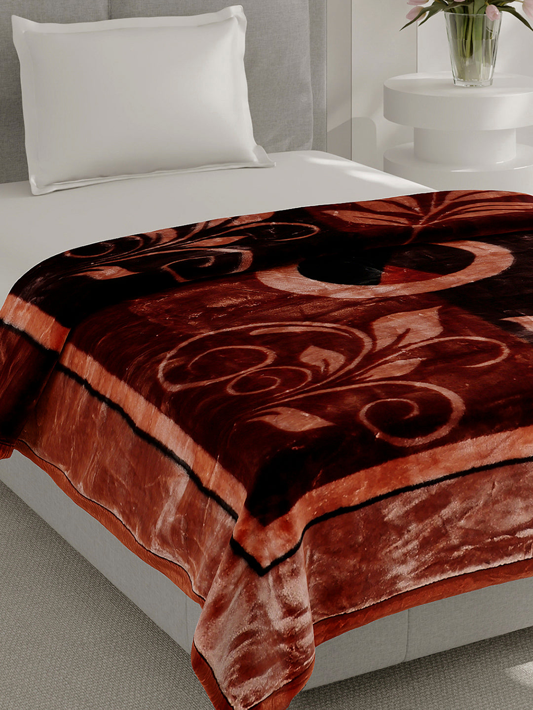 Printed Single Bed 2 Ply, 895 GSM Blanket for Heavy Winter - (Lavish Pvc)
