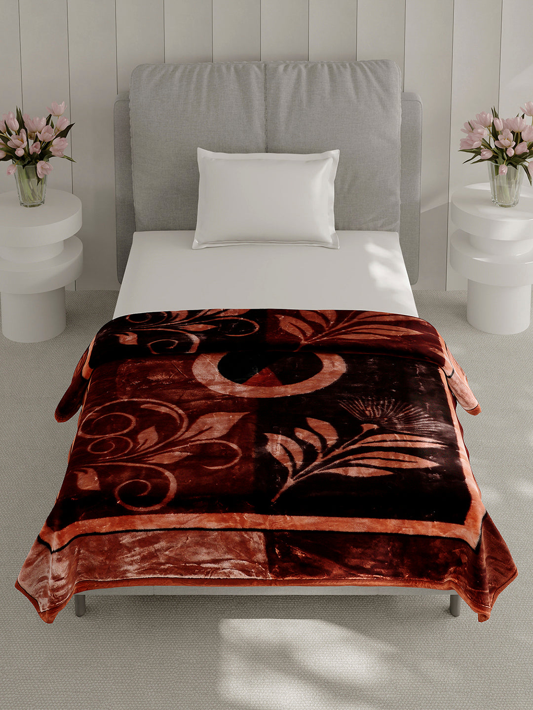 Printed Single Bed 2 Ply, 895 GSM Blanket for Heavy Winter - (Lavish Pvc)