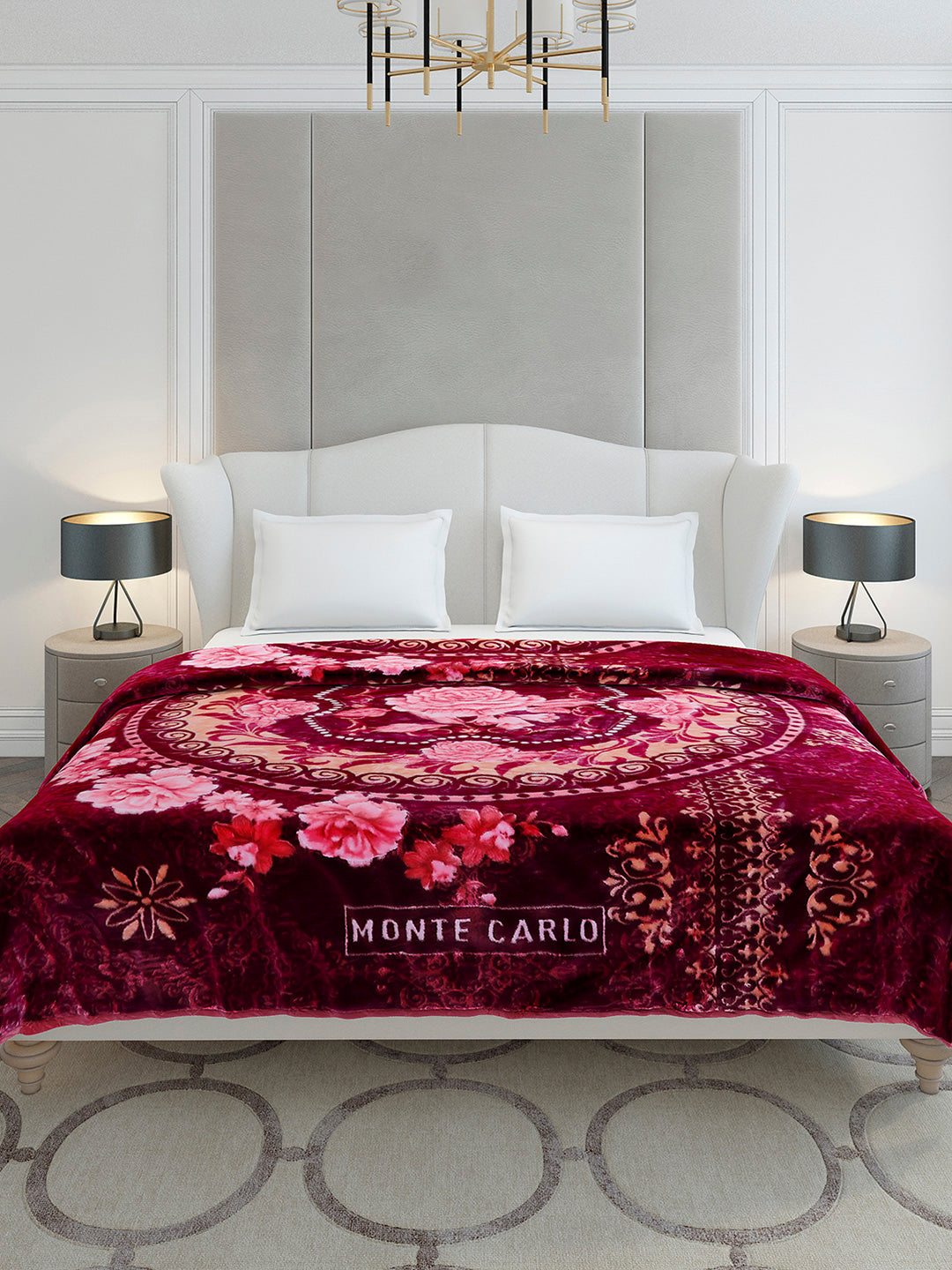 Printed Double Bed 2 Ply, 852 GSM Blanket for Heavy Winter - (Marshal)