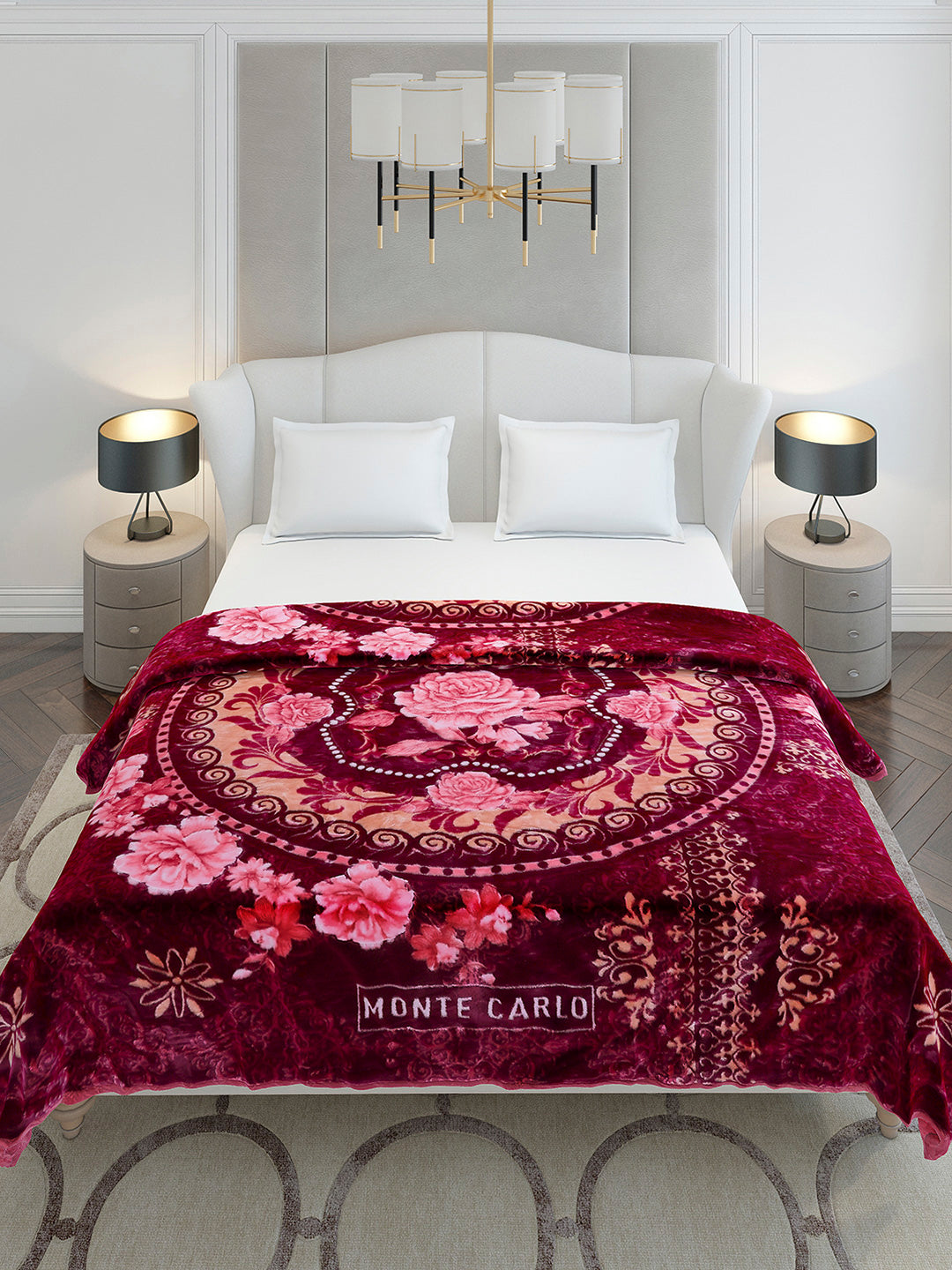 Printed Double Bed 2 Ply, 852 GSM Blanket for Heavy Winter - (Marshal)