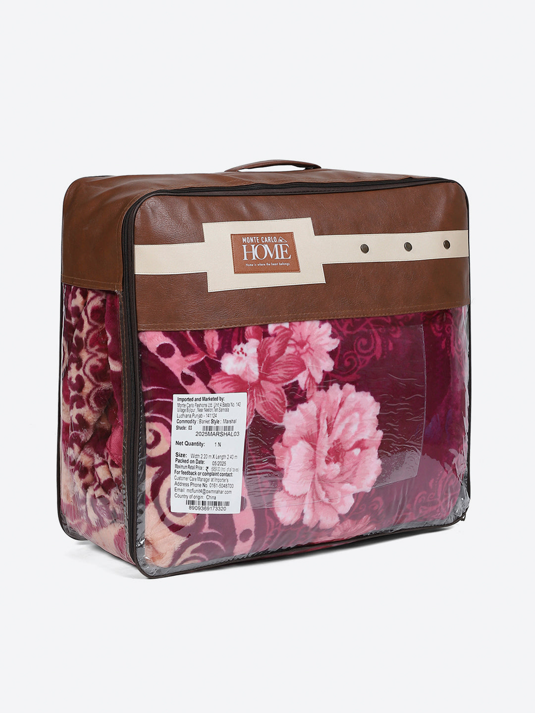 Printed Double Bed 2 Ply, 852 GSM Blanket for Heavy Winter - (Marshal)