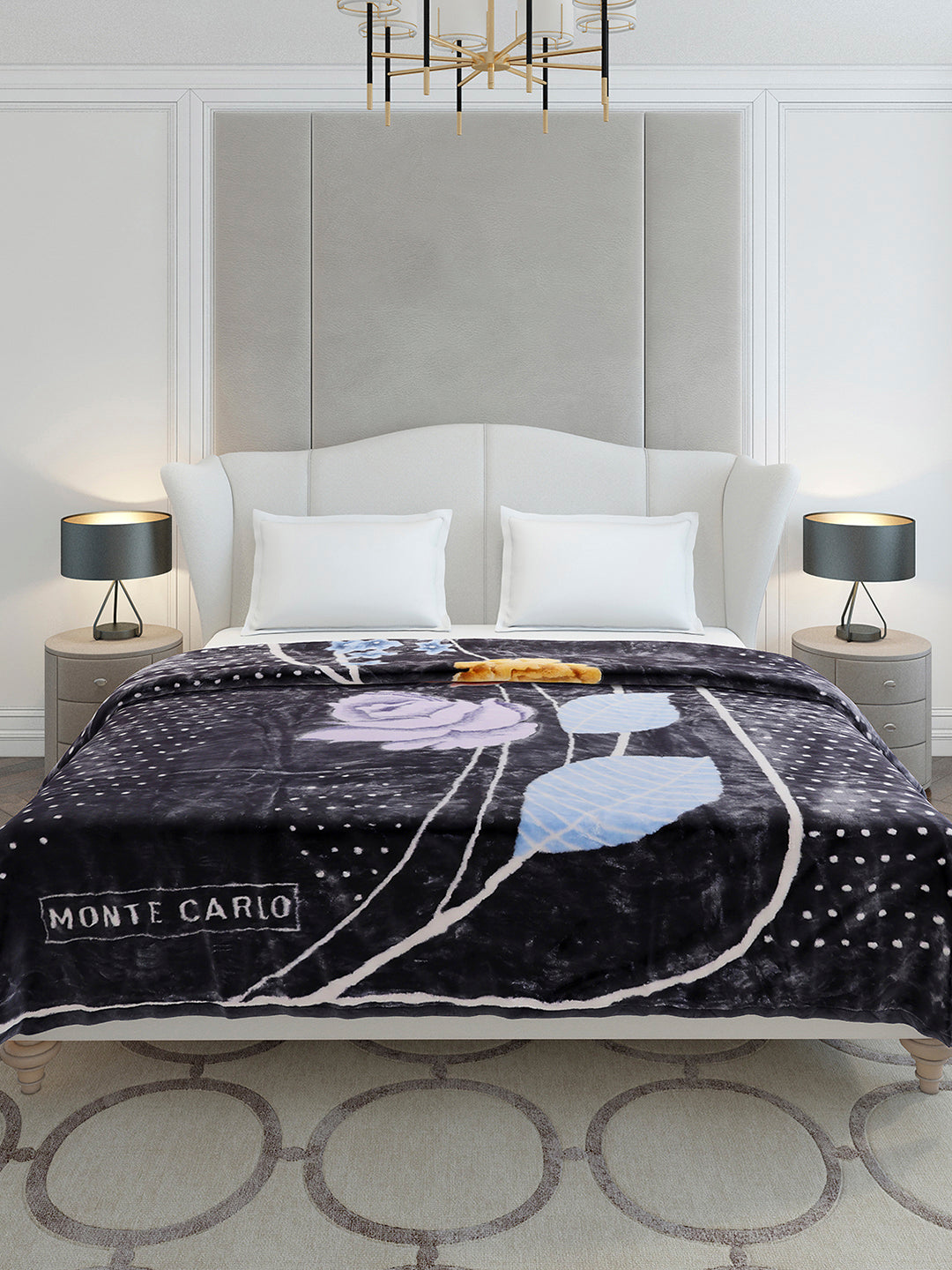 Printed Double Bed 2 Ply, 852 GSM Blanket for Heavy Winter - (Marshal)