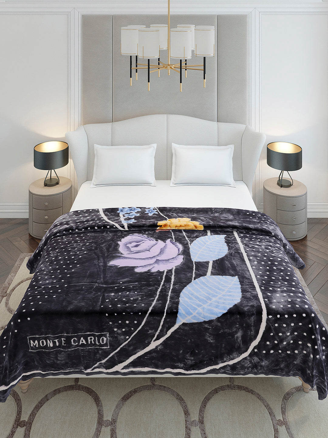 Printed Double Bed 2 Ply, 852 GSM Blanket for Heavy Winter - (Marshal)