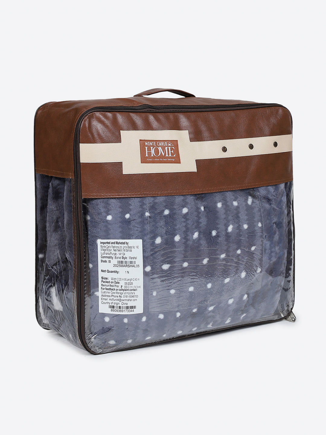 Printed Double Bed 2 Ply, 852 GSM Blanket for Heavy Winter - (Marshal)