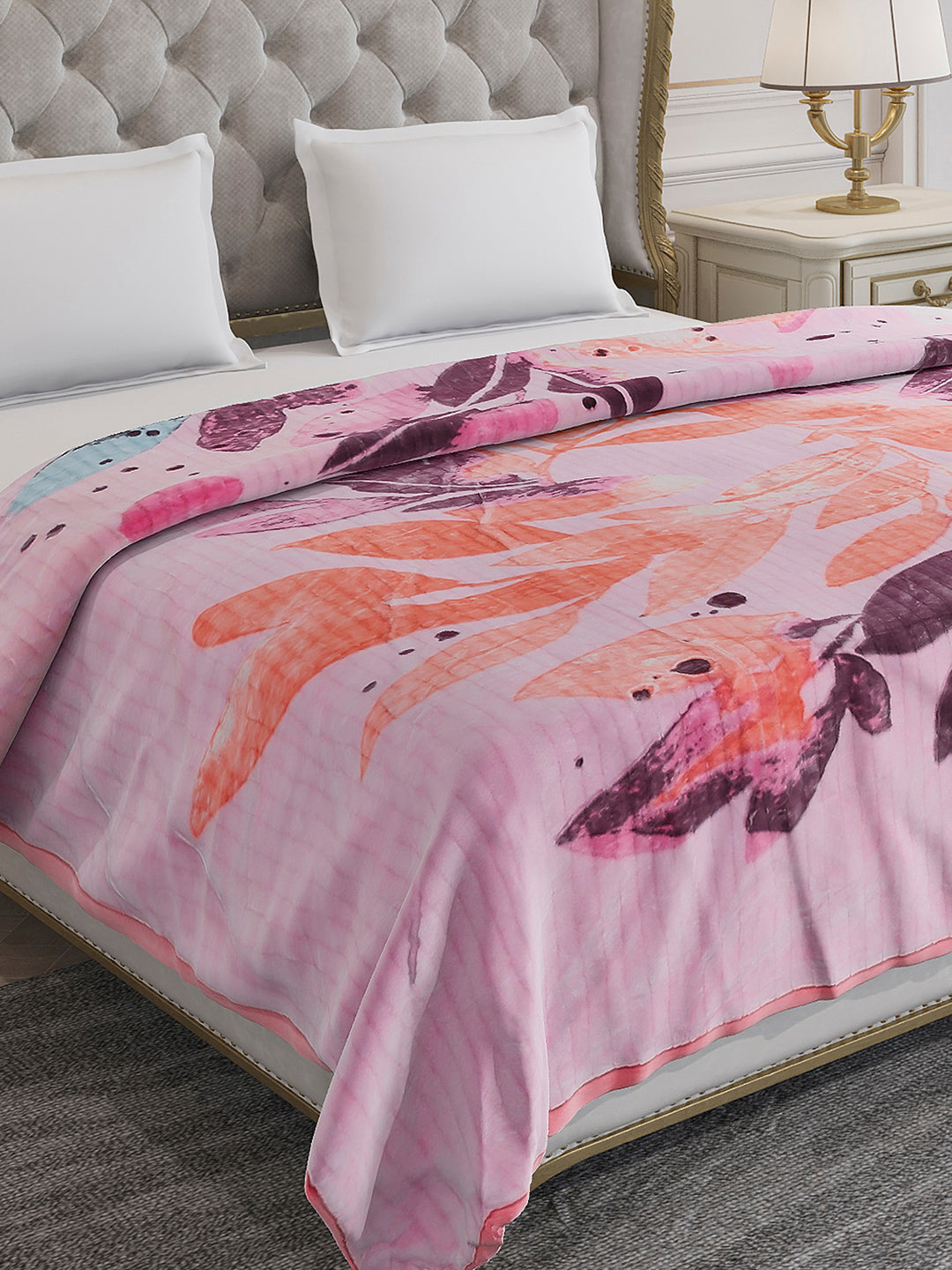 Printed Double Bed 3 Ply, 928 GSM Blanket for Winter - (Marvin PVC)