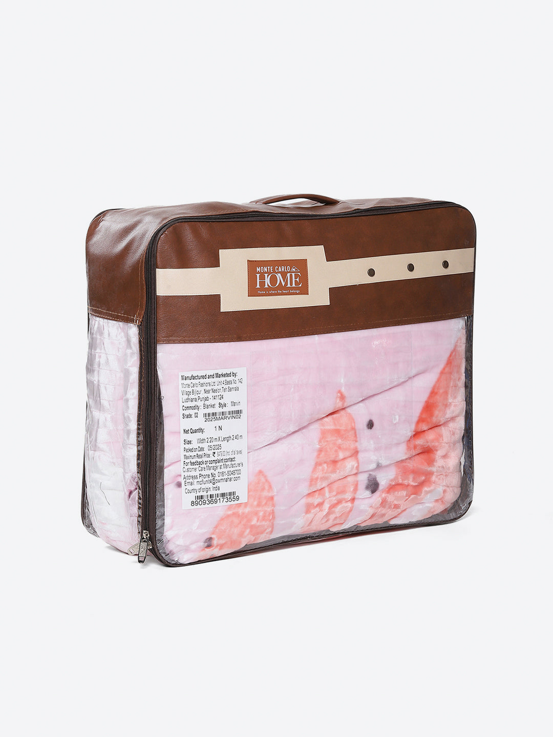 Printed Double Bed 3 Ply, 928 GSM Blanket for Winter - (Marvin PVC)