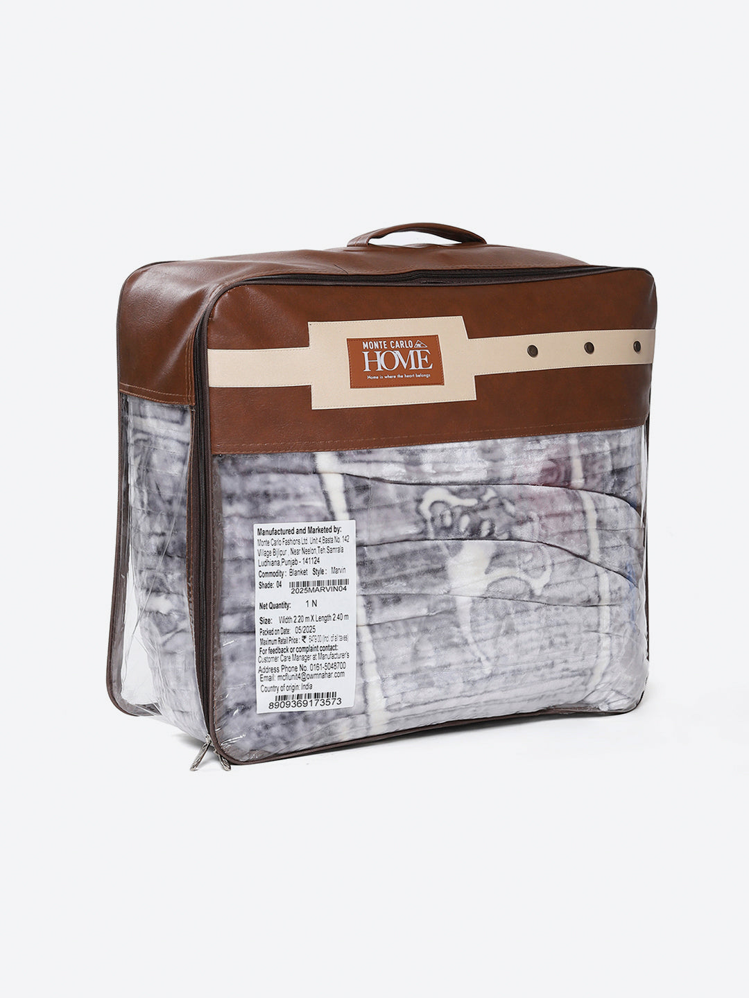 Printed Double Bed 3 Ply, 928 GSM Blanket for Winter - (Marvin PVC)