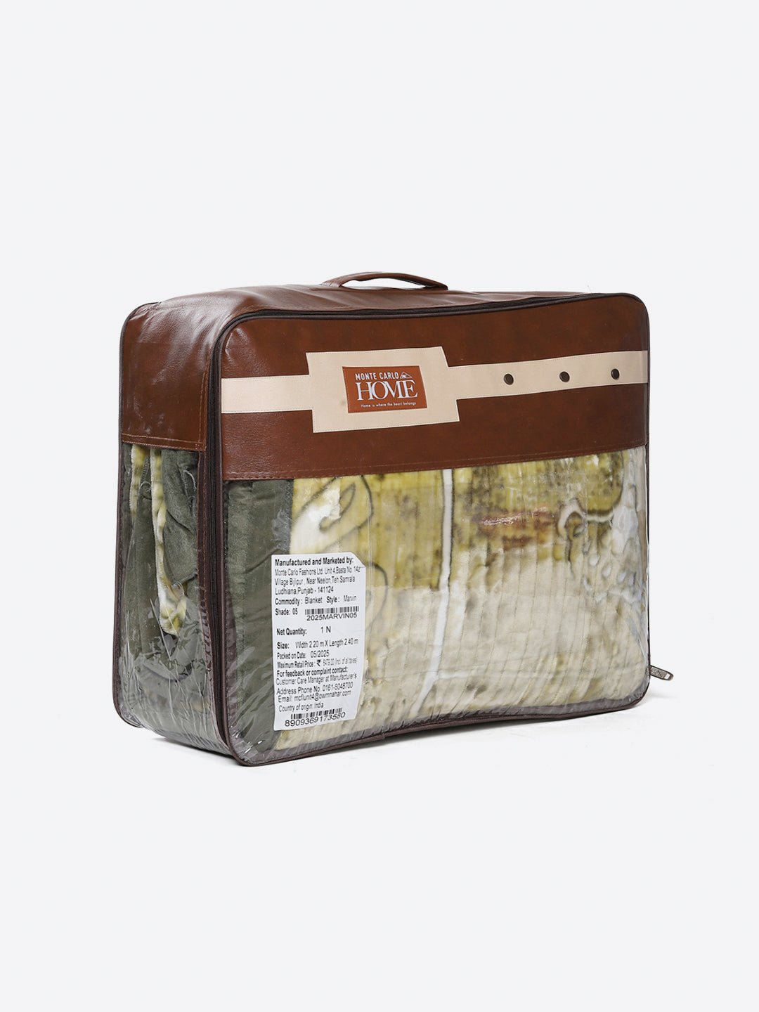 Printed Double Bed 3 Ply, 928 GSM Blanket for Winter - (Marvin PVC)