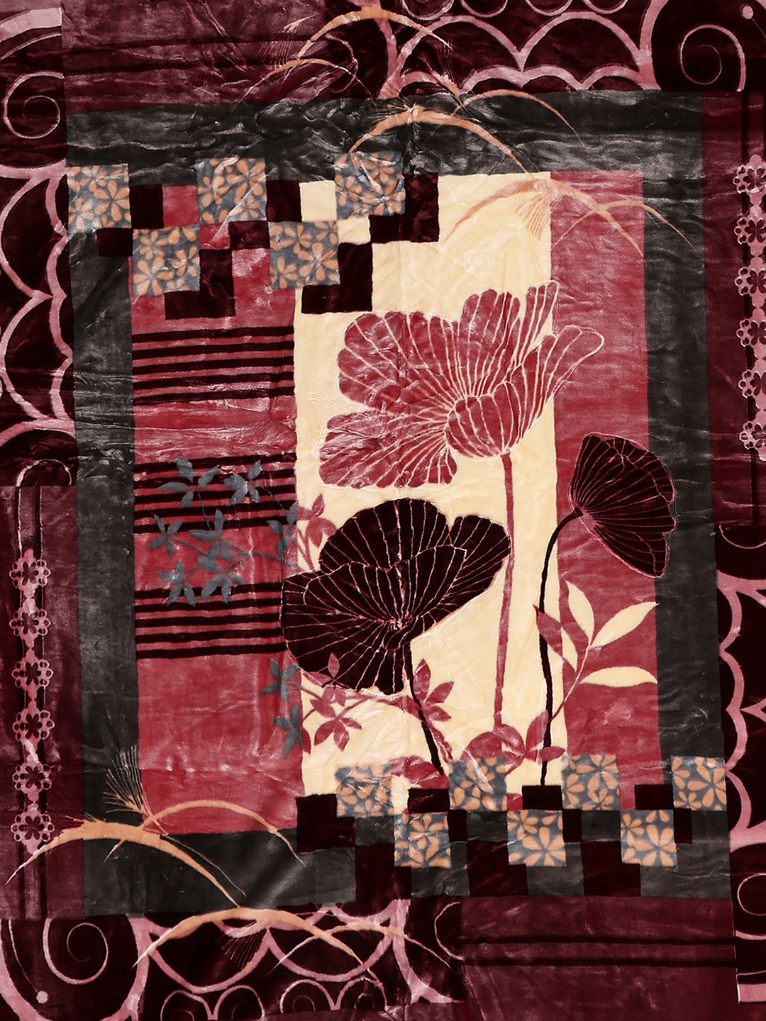 Printed Double Bed 2 Ply, 1136 GSM Blanket for Heavy Winter - (Monarch)