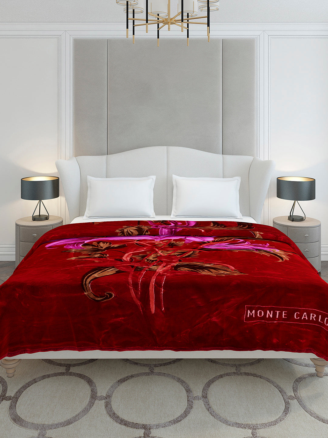 Printed Double Bed 2 Ply, 1136 GSM Blanket for Heavy Winter - (Monarch)