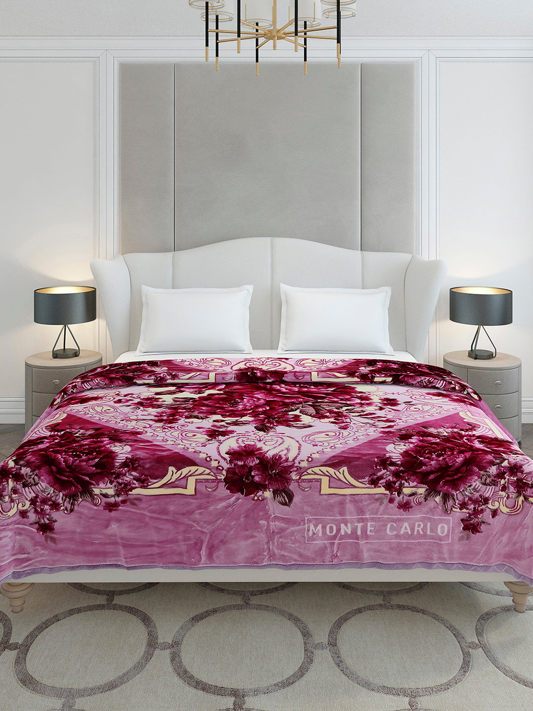 Printed Double Bed 2 Ply, 1136 GSM Blanket for Heavy Winter - (Monarch)