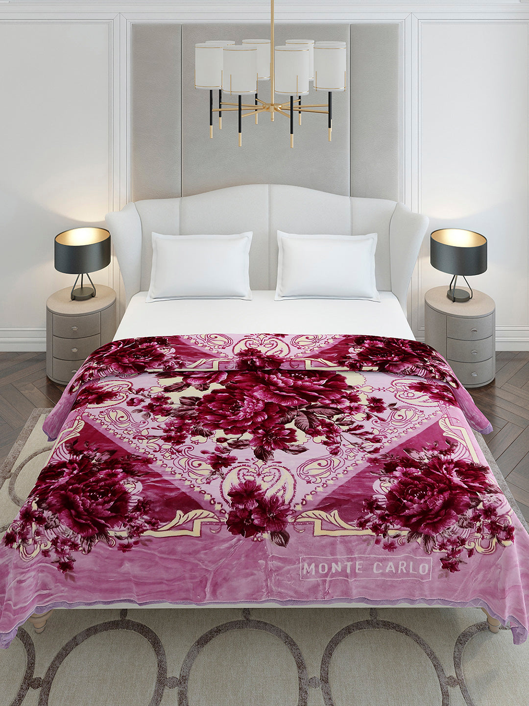 Printed Double Bed 2 Ply, 1136 GSM Blanket for Heavy Winter - (Monarch)