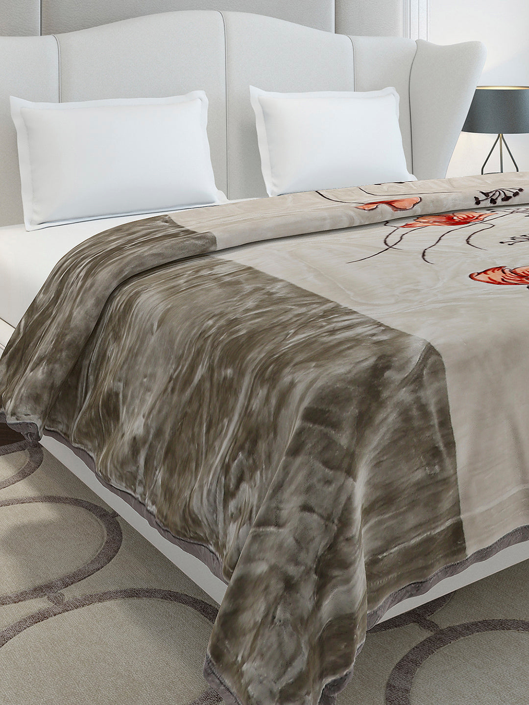Printed Double Bed 2 Ply, 1136 GSM Blanket for Heavy Winter - (Monarch)