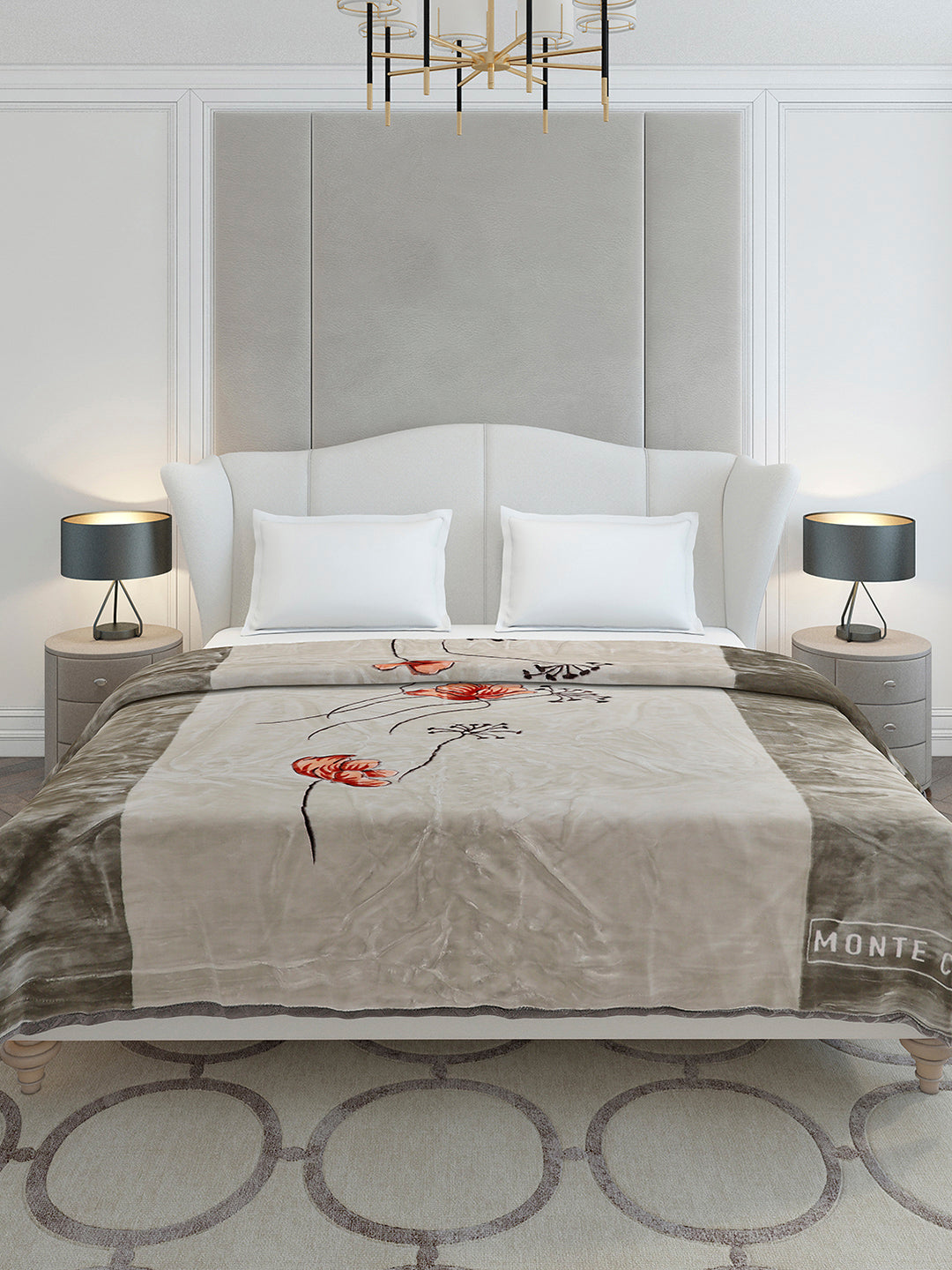 Printed Double Bed 2 Ply, 1136 GSM Blanket for Heavy Winter - (Monarch)