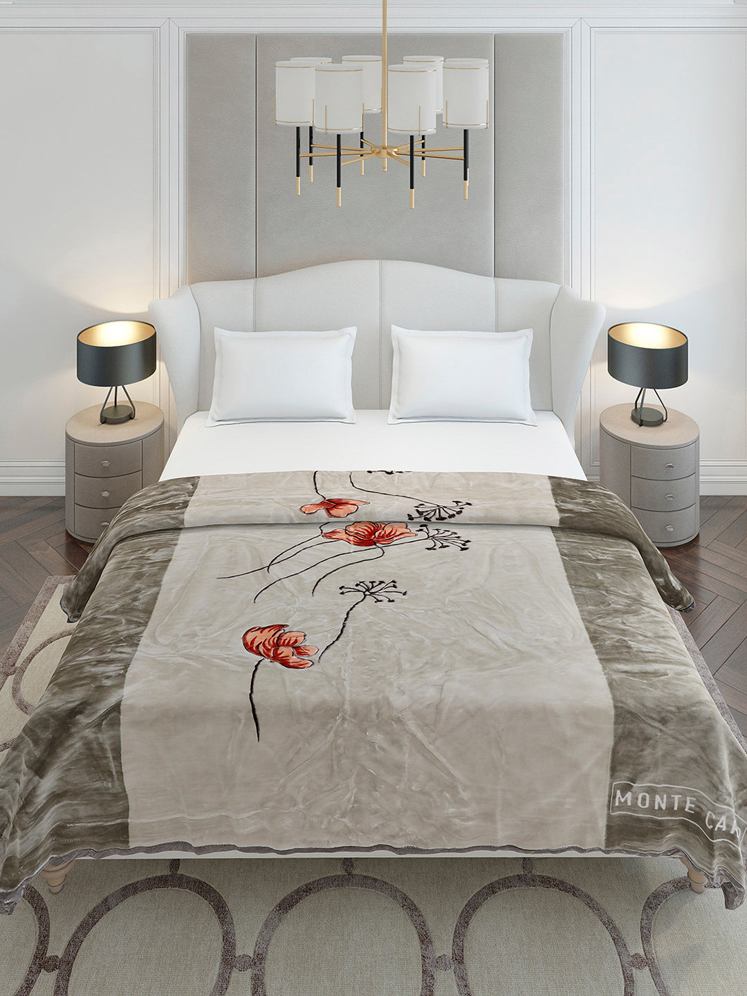 Printed Double Bed 2 Ply, 1136 GSM Blanket for Heavy Winter - (Monarch)