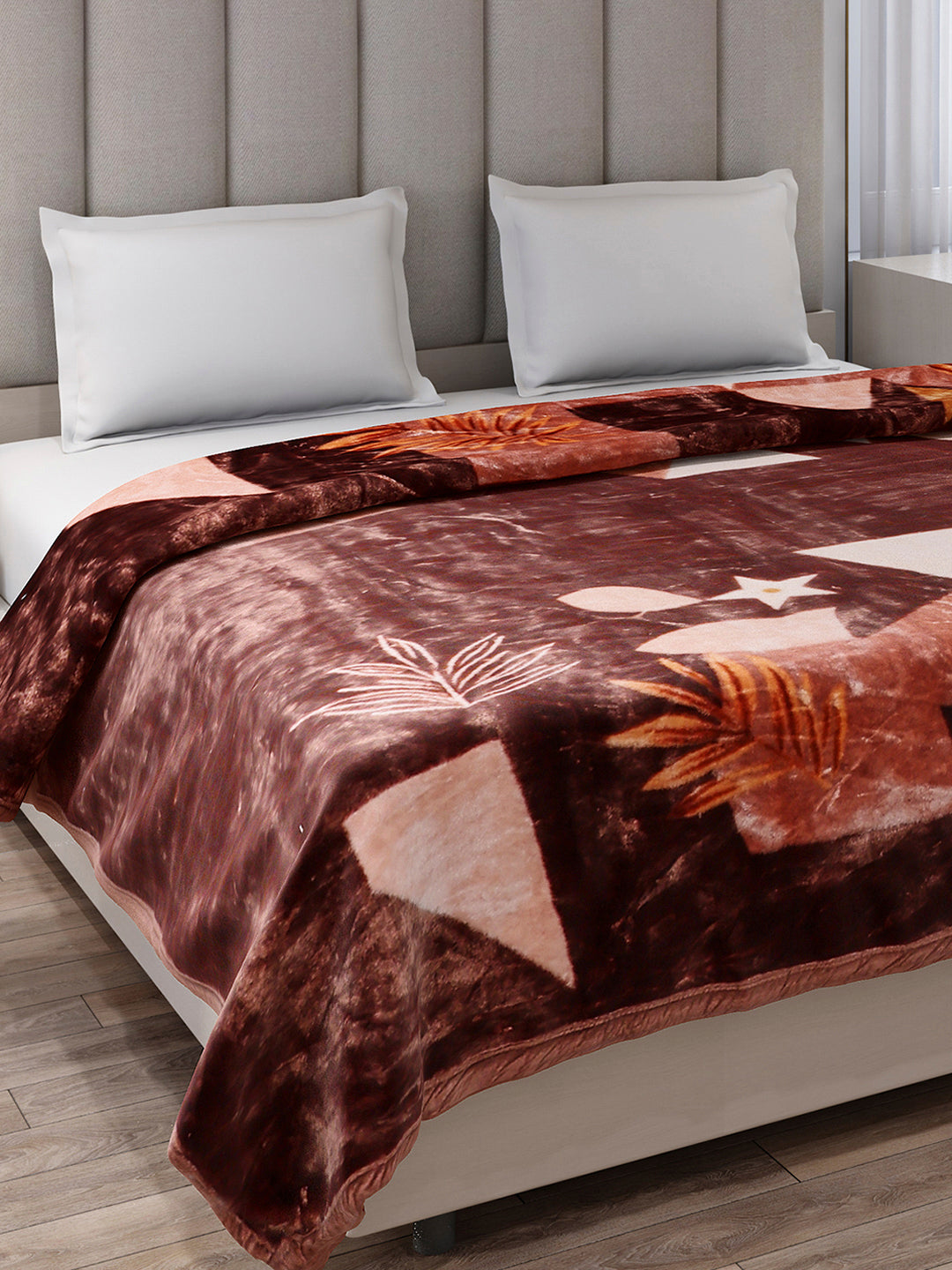 Printed Double Bed 2 Ply, 871 GSM Blanket for Heavy Winter - (Moon Valley Box)
