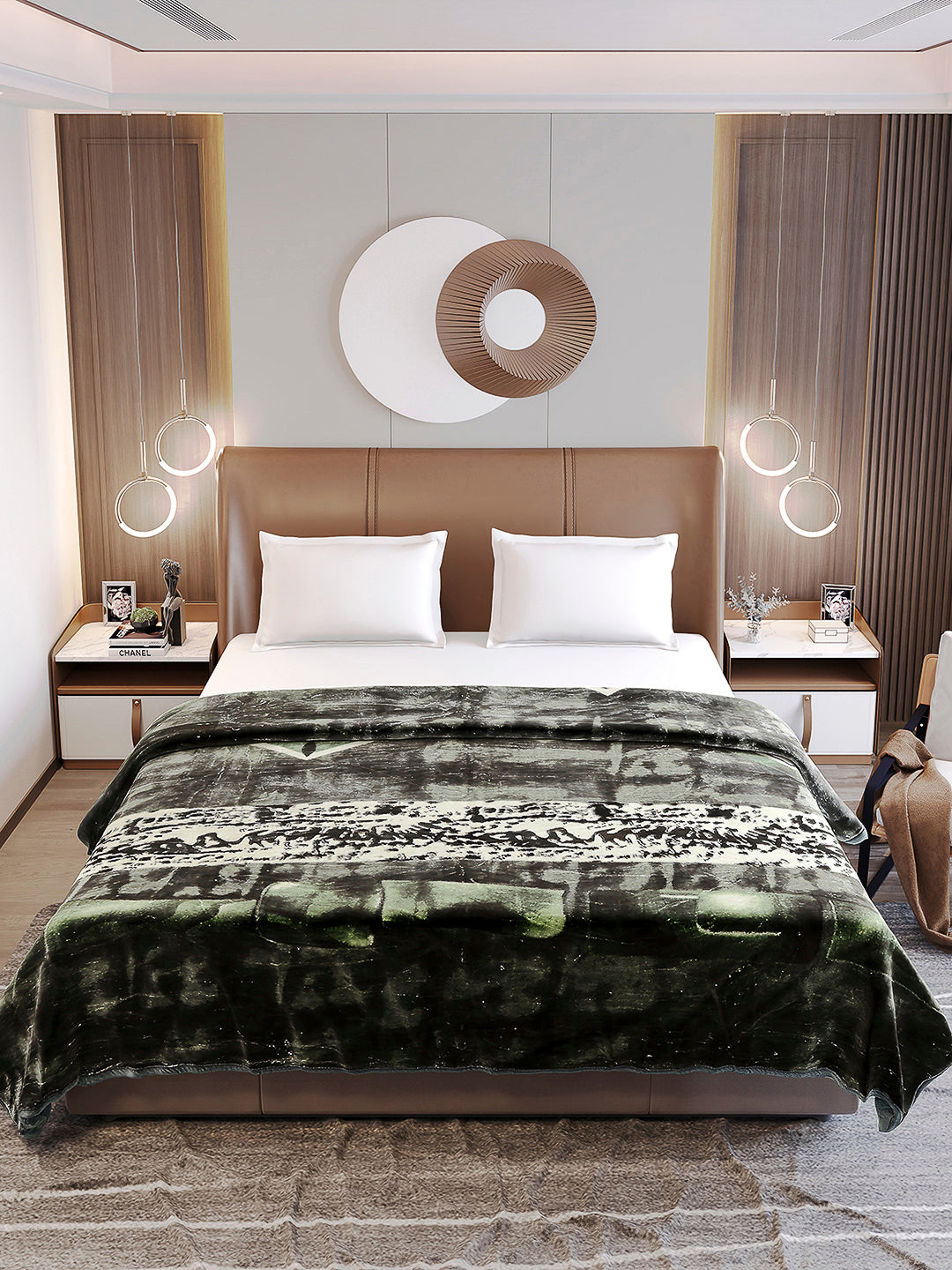 Printed Double Bed Reversible Blanket 2 Ply, 872 GSM, 4.6 kg (Moonvalley)