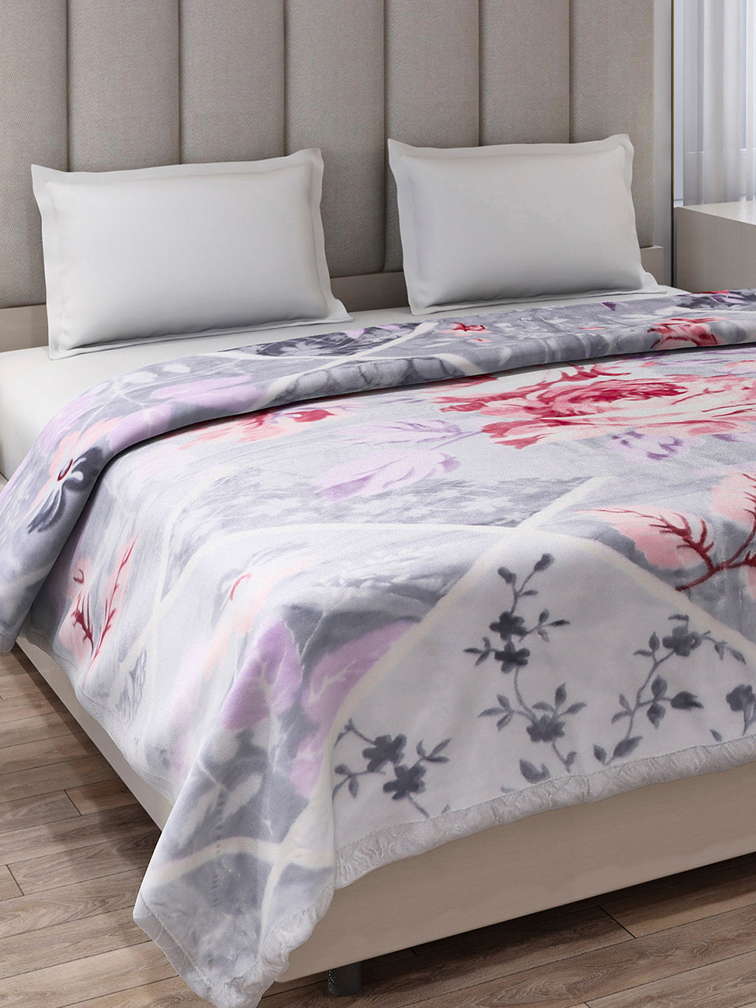 Printed Double Bed 2 Ply, 871 GSM Blanket for Heavy Winter - (Moon Valley Plus)