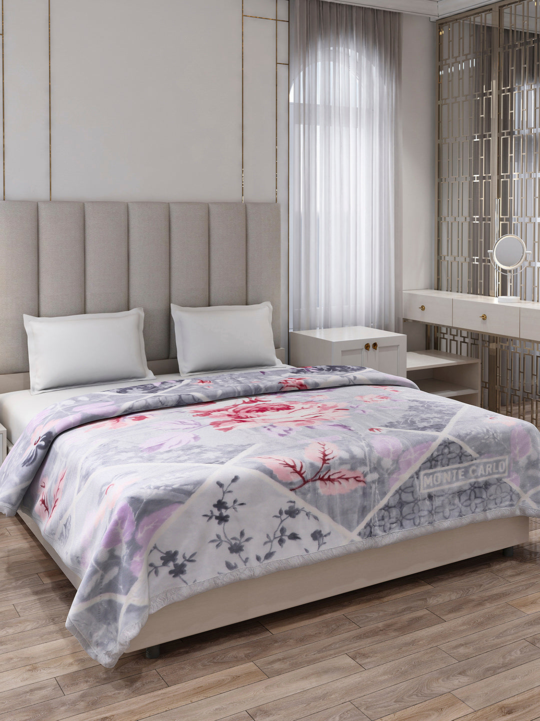 Printed Double Bed 2 Ply, 871 GSM Blanket for Heavy Winter - (Moon Valley Plus)