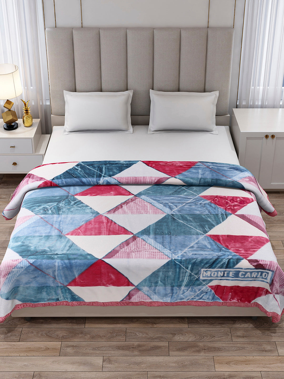 Printed Double Bed 2 Ply, 871 GSM Blanket for Heavy Winter - (Moon Valley Plus)