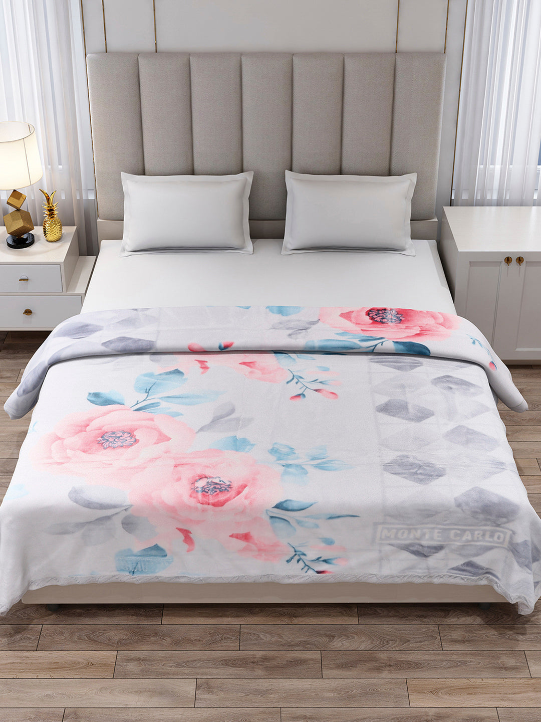 Printed Double Bed 2 Ply, 871 GSM Blanket for Heavy Winter - (Moon Valley Plus)