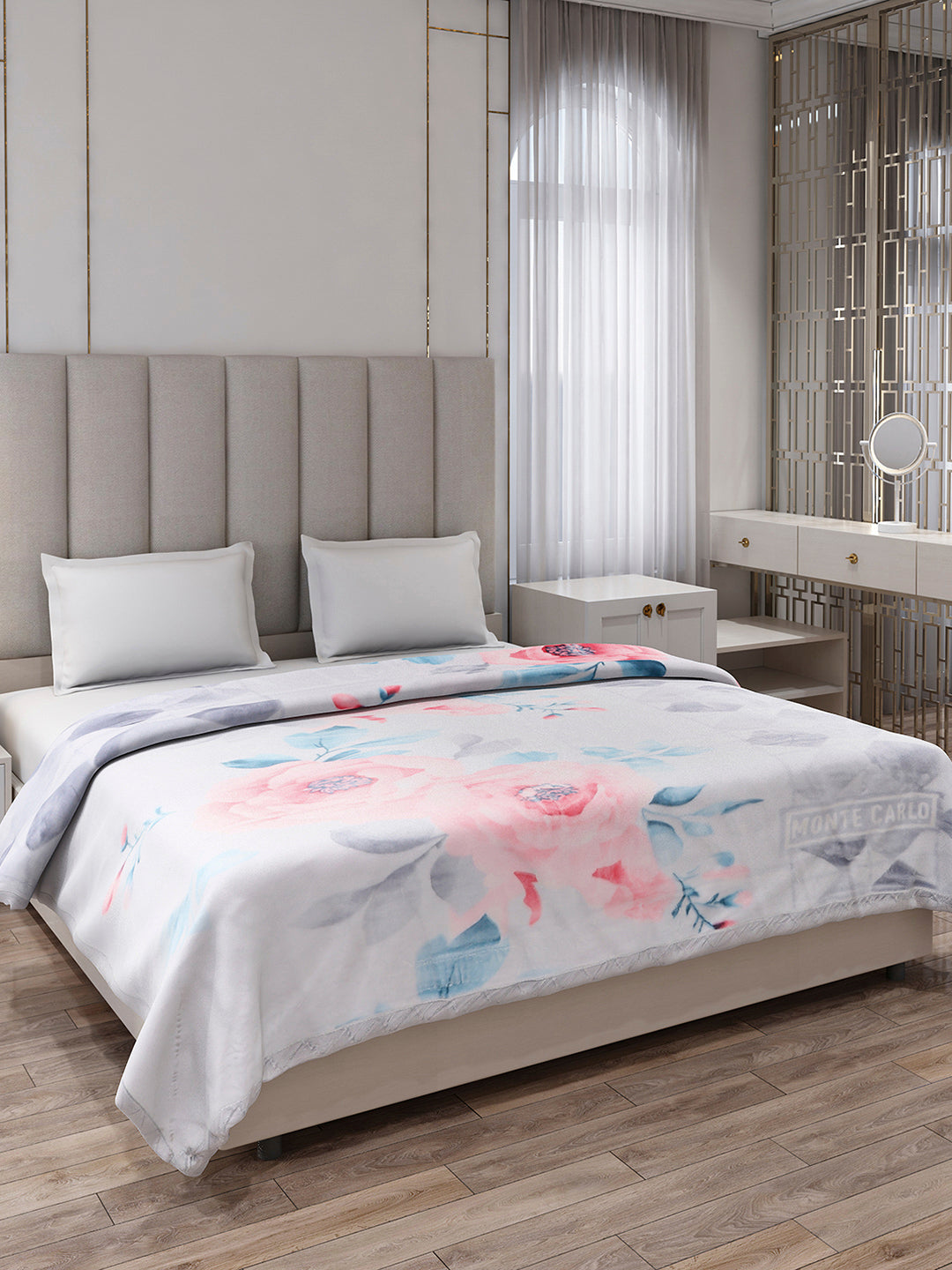 Printed Double Bed 2 Ply, 871 GSM Blanket for Heavy Winter - (Moon Valley Plus)