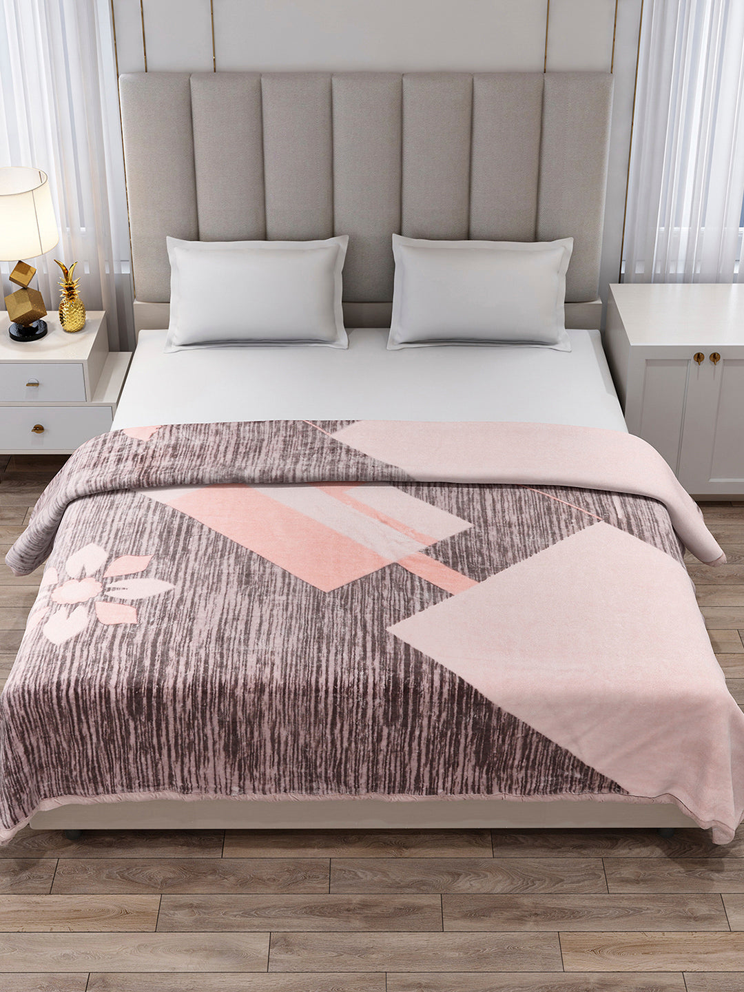 Printed Double Bed 1 Ply Blanket for Mild Winter - (Regal)