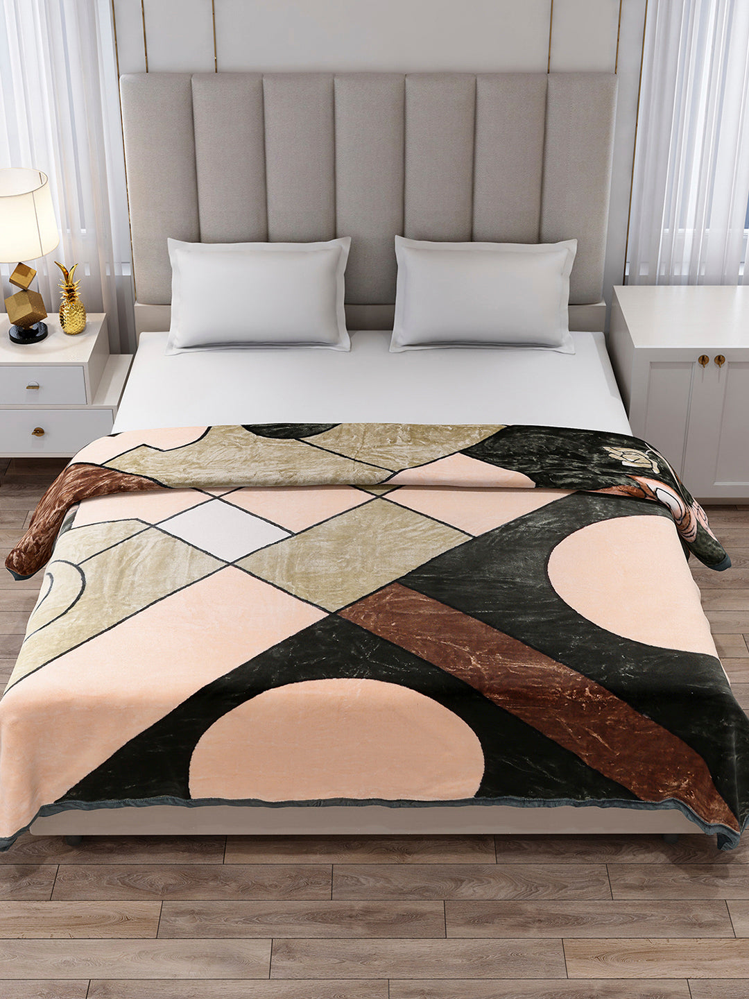 Printed Double Bed 1 Ply Blanket for Mild Winter - (Regal)