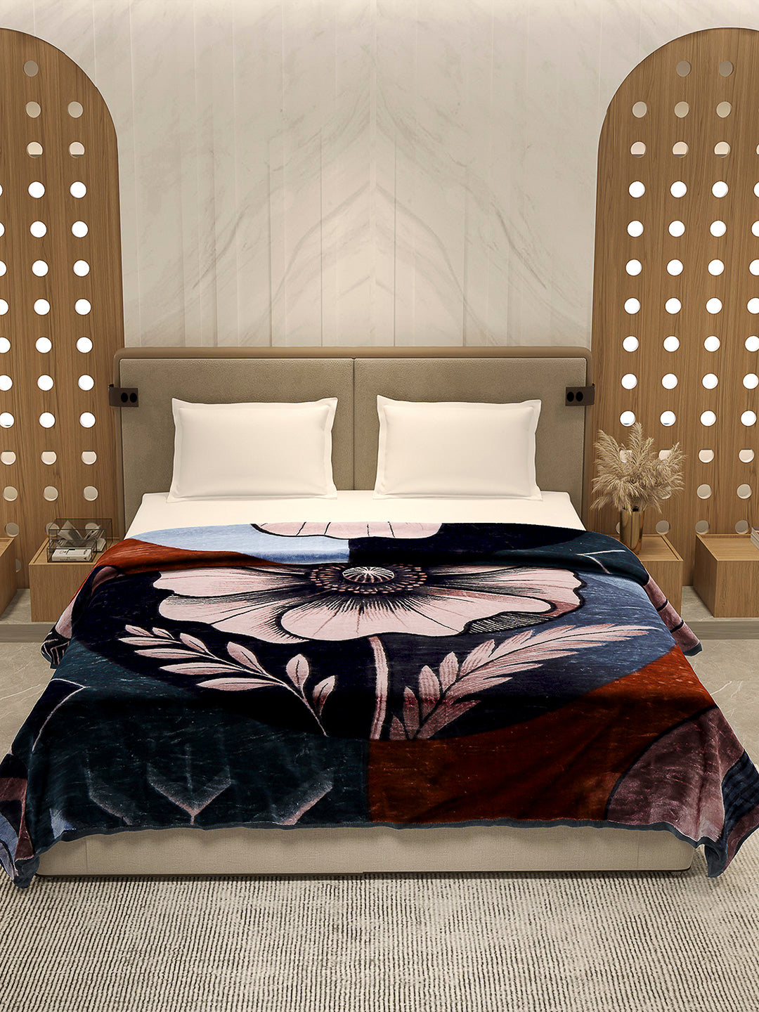 Printed Double Bed Blanket 1 Ply, 500 GSM, 2.4 kg (Regal)