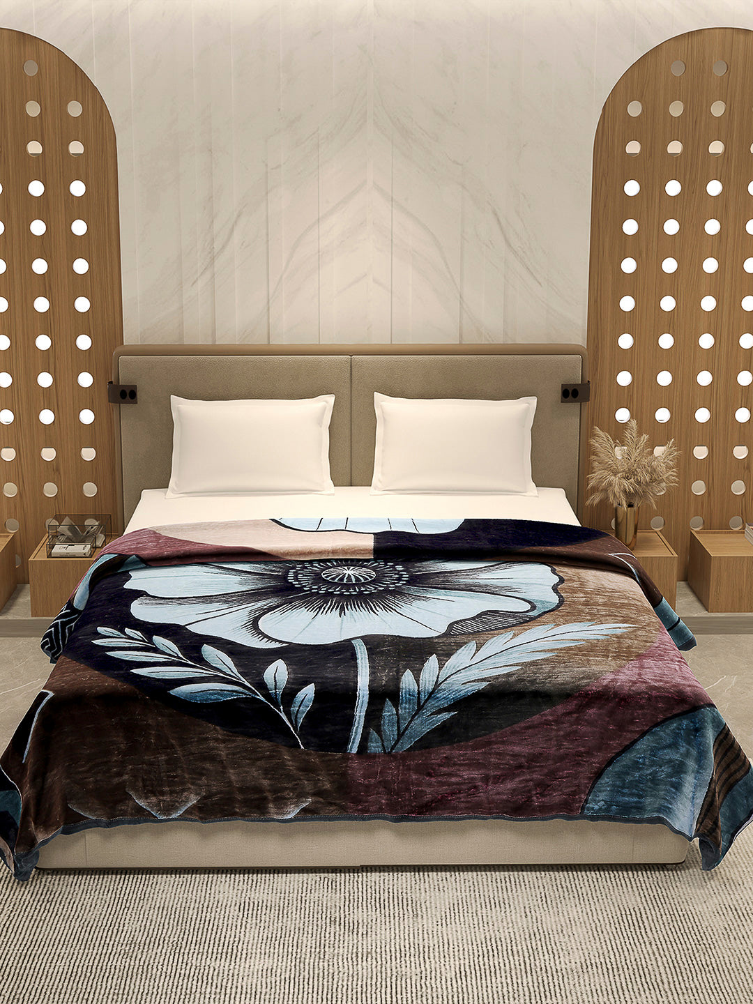 Printed Double Bed Blanket 1 Ply, 500 GSM, 2.4 kg (Regal)