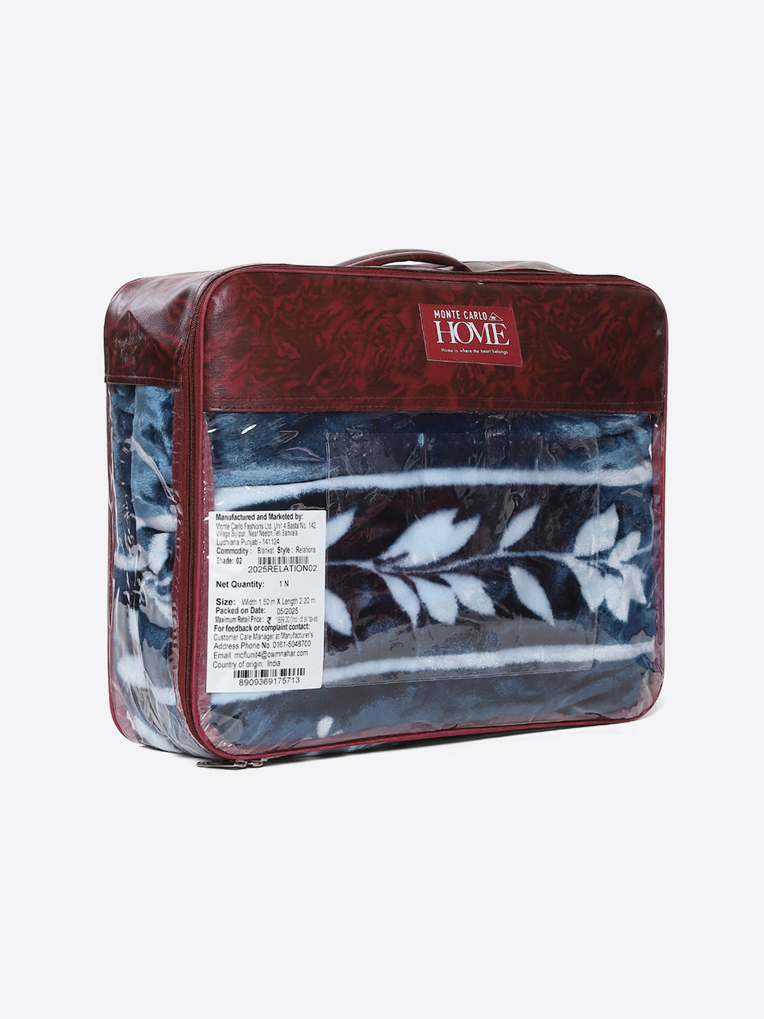 Printed Double Bed 1 Ply, 540 GSM Blanket for Winter - (Relation PVC)