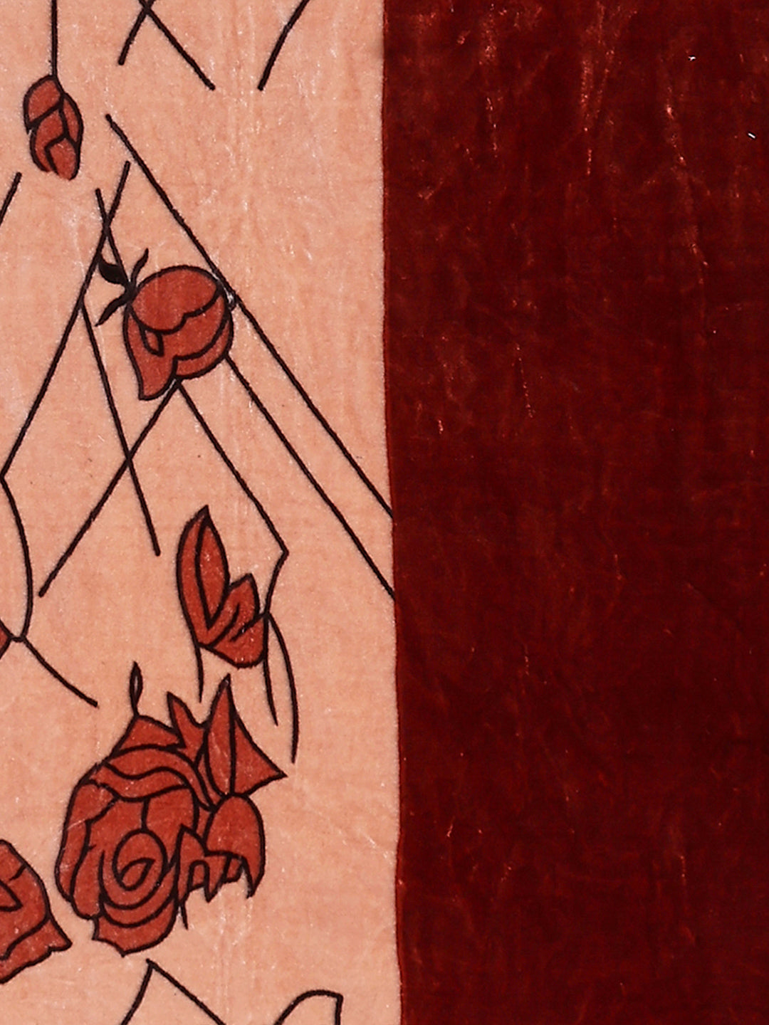 Printed Double Bed 1 Ply, 540 GSM Blanket for Winter - (Relation PVC)