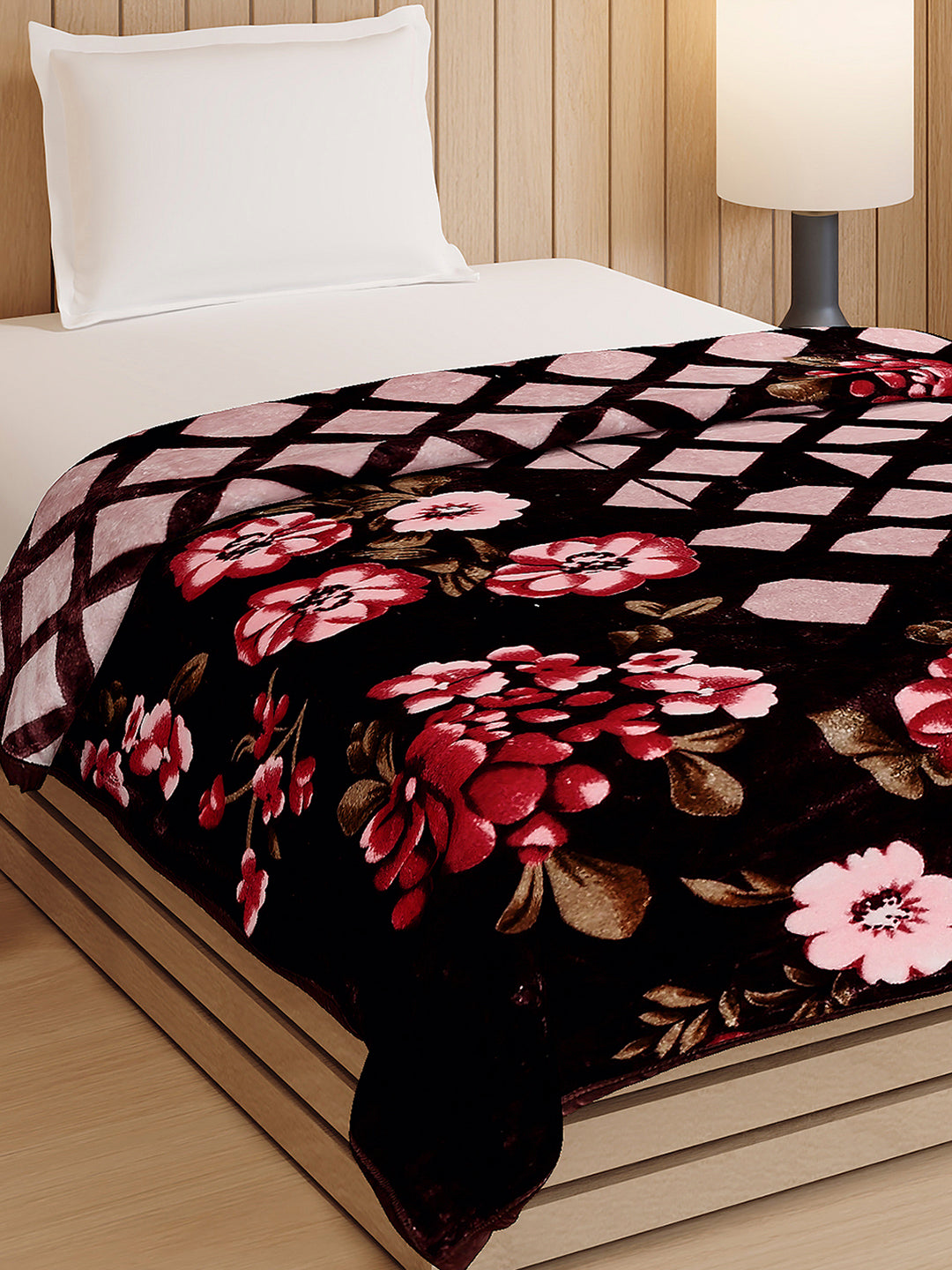 Printed Double Bed 1 Ply, 540 GSM Blanket for Winter - (Relation PVC)
