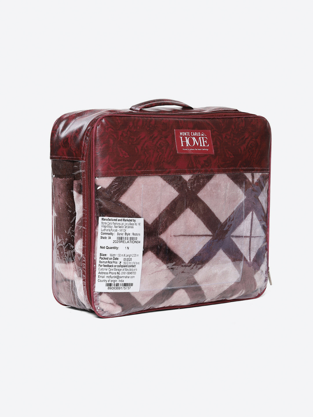 Printed Double Bed 1 Ply, 540 GSM Blanket for Winter - (Relation PVC)