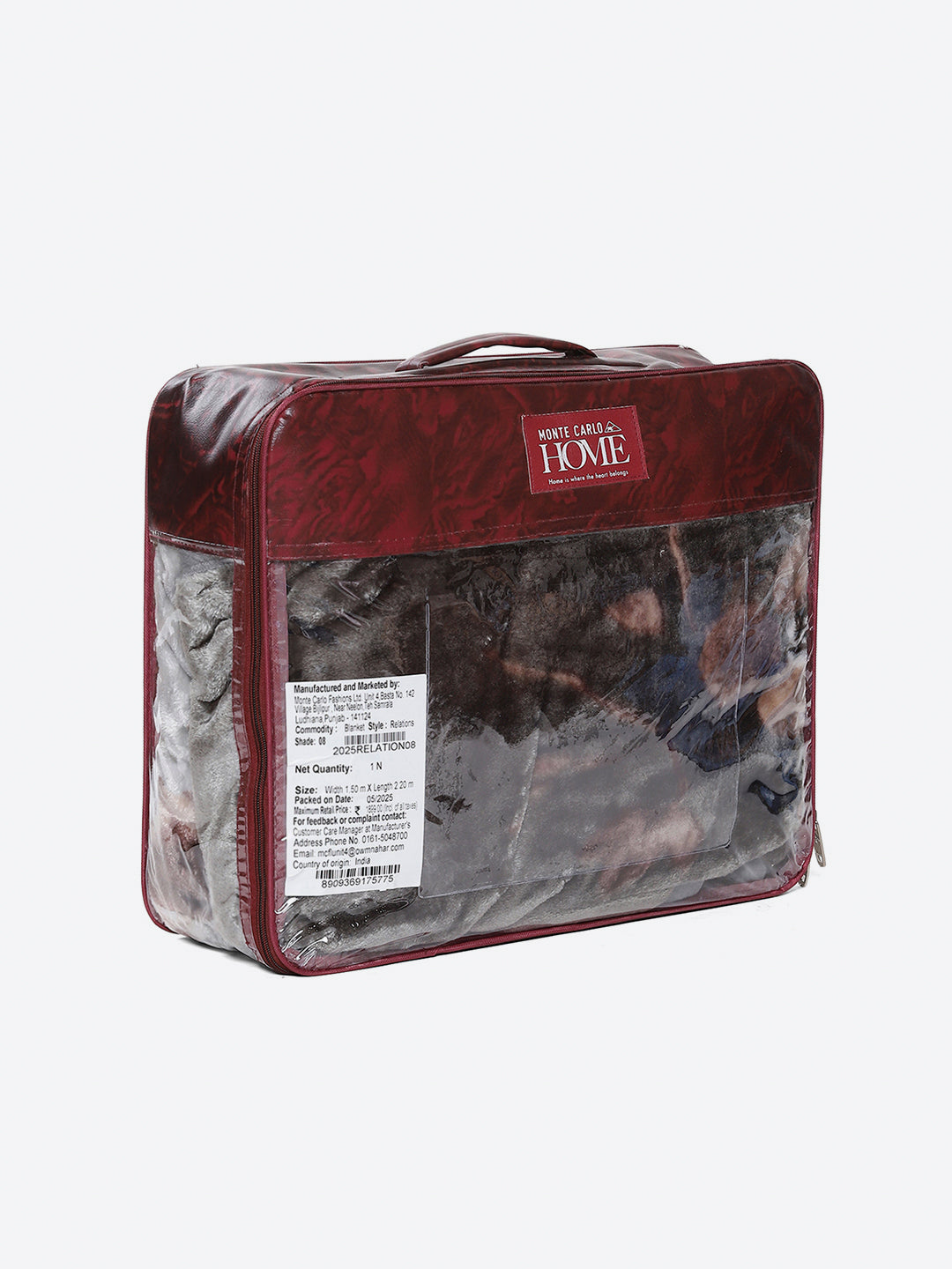 Printed Double Bed 1 Ply, 540 GSM Blanket for Winter - (Relation PVC)