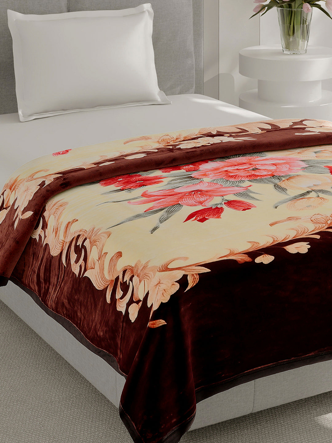 Printed Single Bed 1 Ply Super Soft Blanket for Heavy Winter - (Relation Plus)