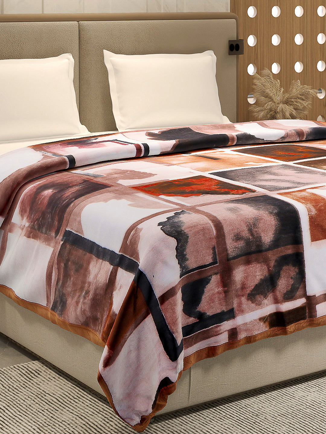 Printed Double Bed Blanket 1 Ply, 550 GSM, 2.9 kg (Roman)