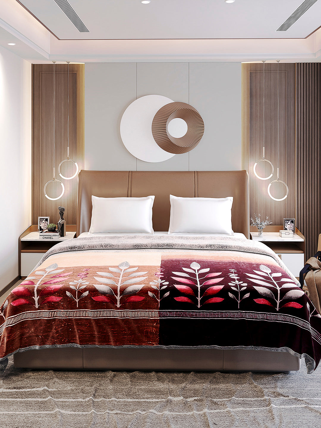 Printed Double Bed Blanket 1 Ply, 550 GSM, 2.9 kg (Roman)