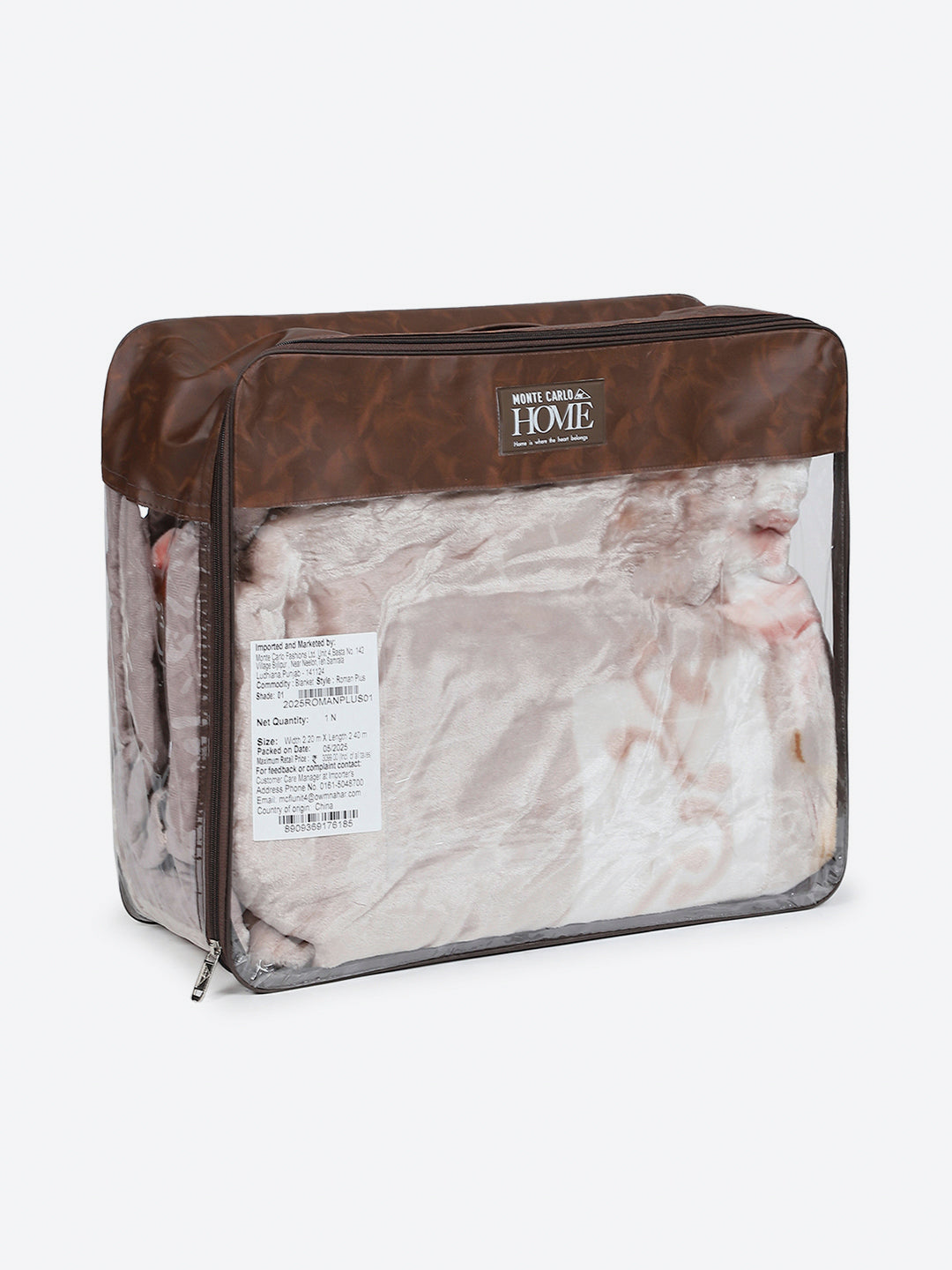 Printed Double Bed 1 Ply, 530 GSM Super Soft Blanket for Mild Winter - (Roman Plus)