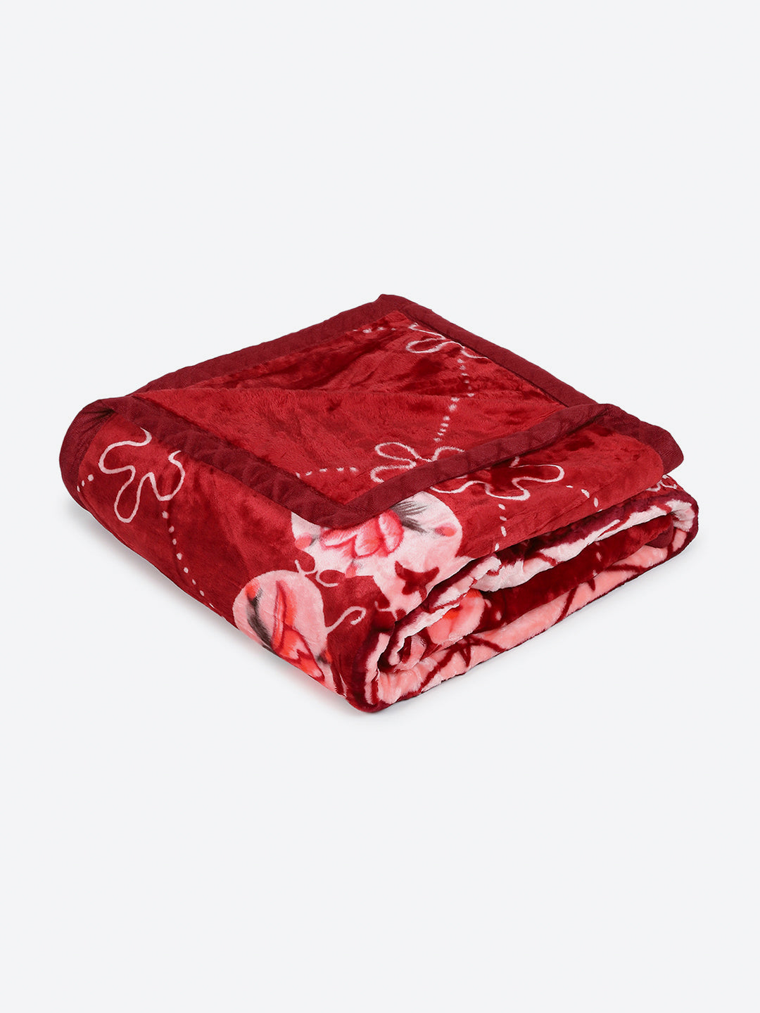 Printed Double Bed 1 Ply, 530 GSM Super Soft Blanket for Mild Winter - (Roman Plus)