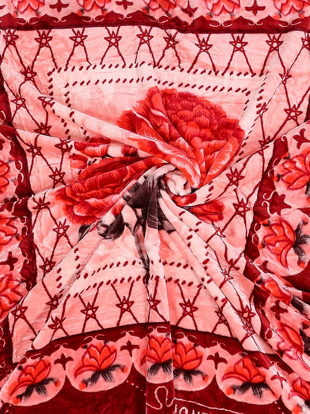 Printed Double Bed 1 Ply, 530 GSM Super Soft Blanket for Mild Winter - (Roman Plus)