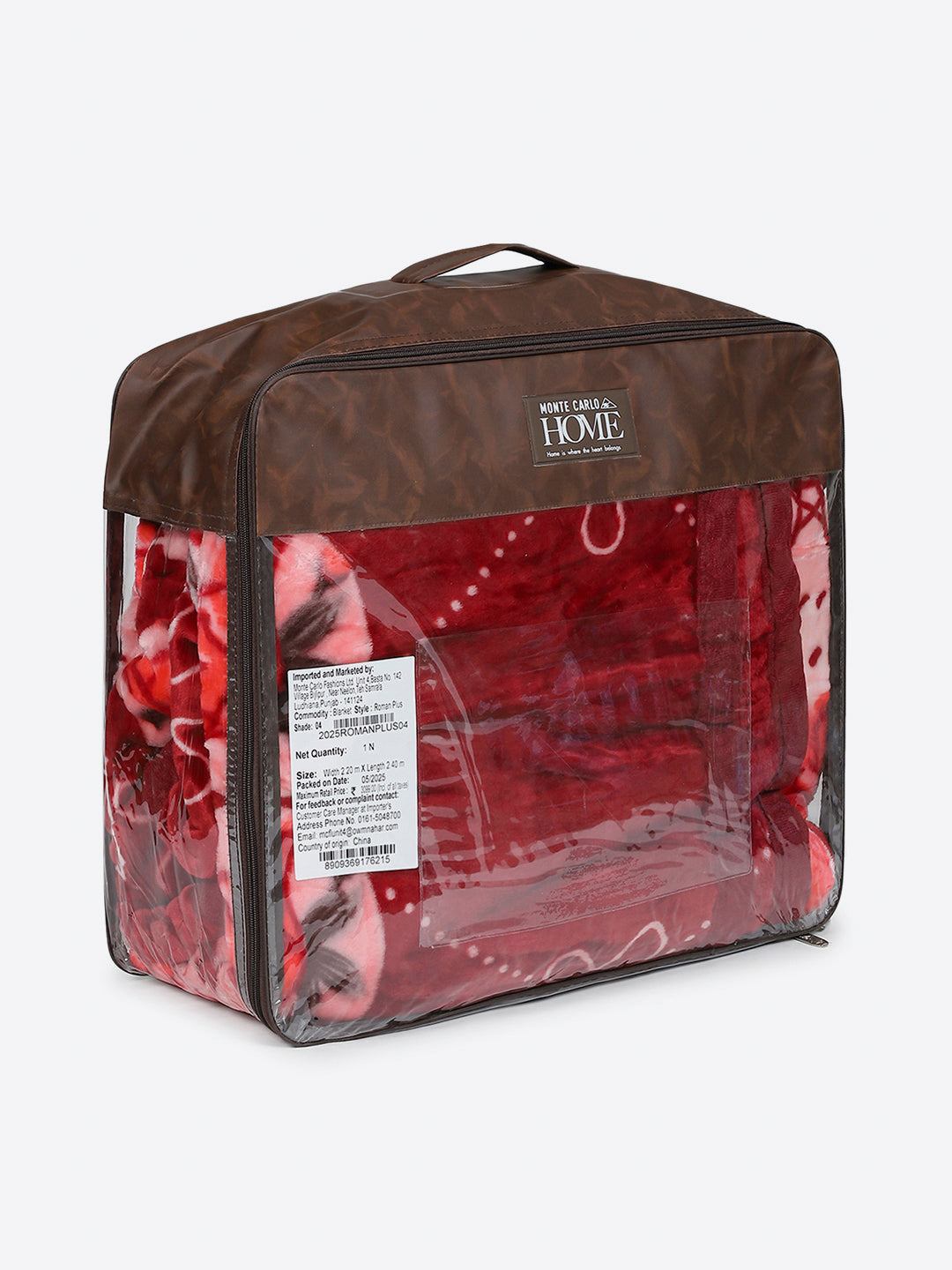Printed Double Bed 1 Ply, 530 GSM Super Soft Blanket for Mild Winter - (Roman Plus)
