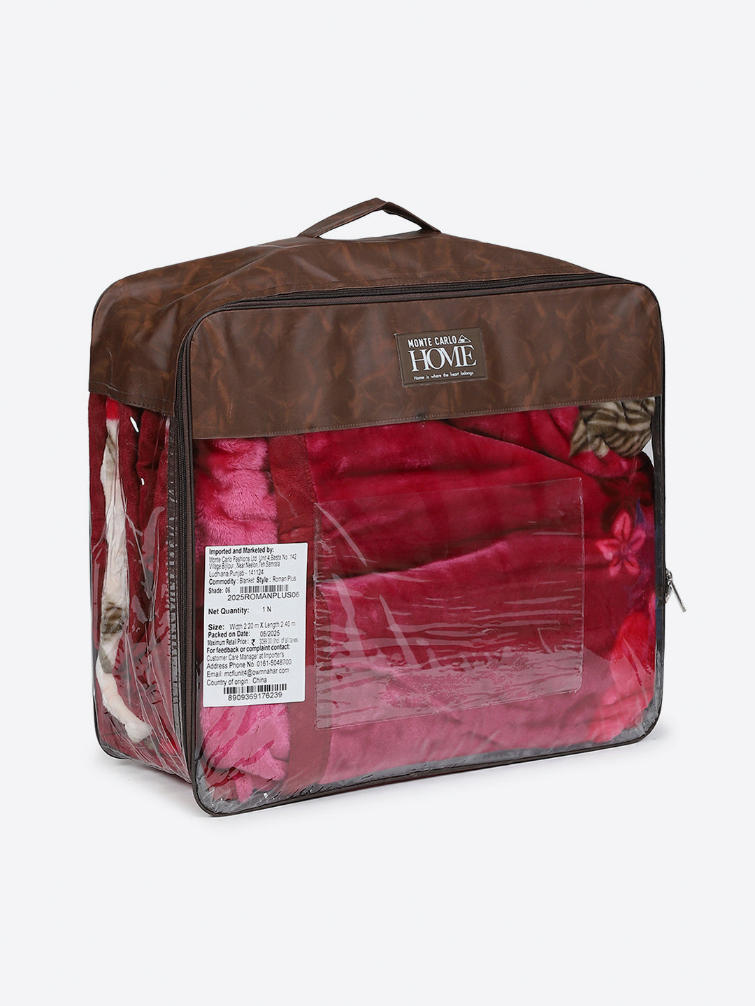 Printed Double Bed 1 Ply, 530 GSM Super Soft Blanket for Mild Winter - (Roman Plus)