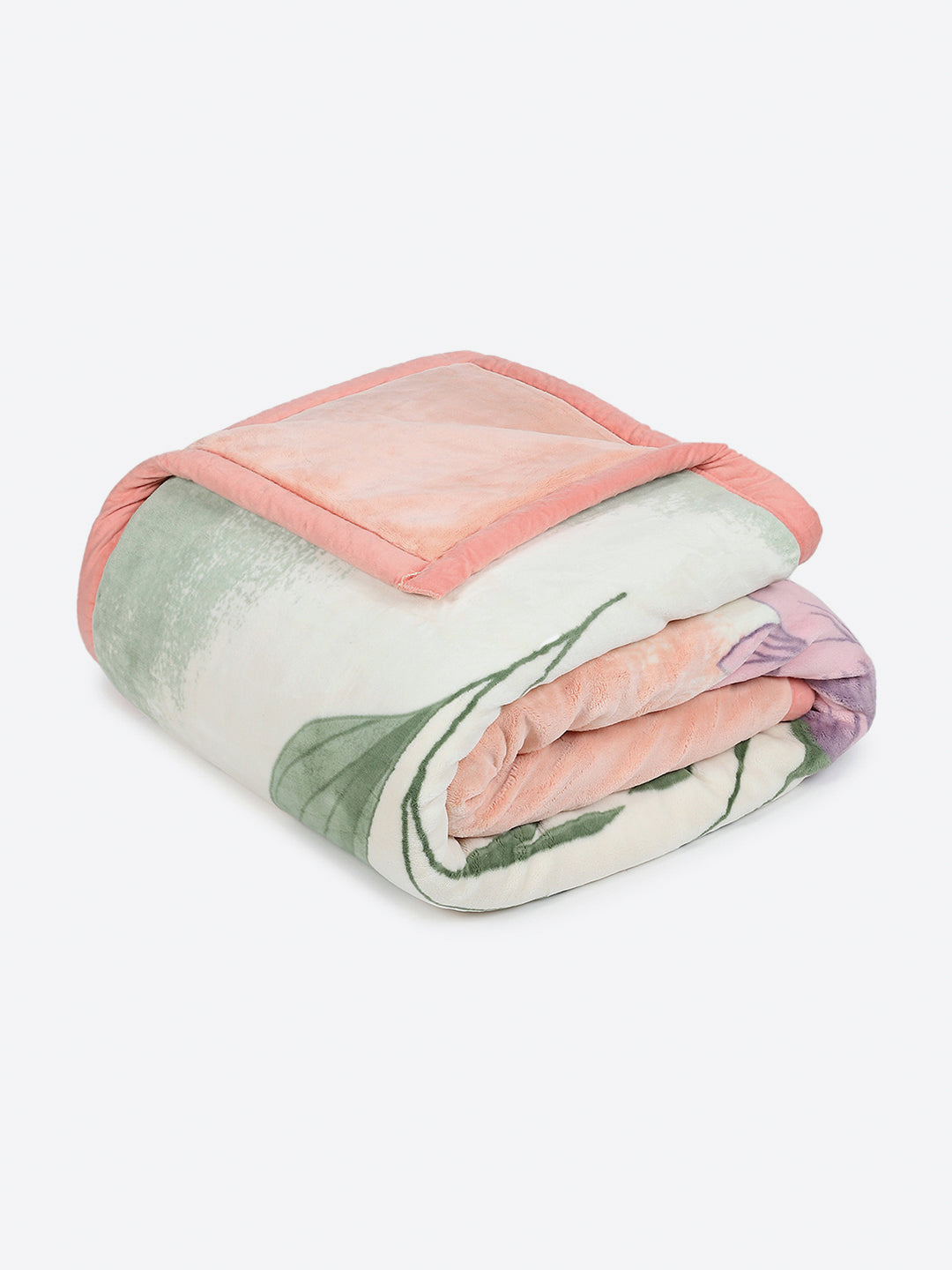 Printed Double Bed 3, 890 GSM Ply Blanket for Heavy Winter - (Rosewood)